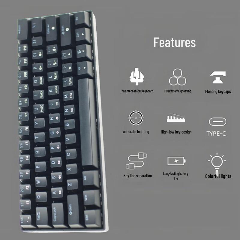 Bamu Bear GJC-JX0001 Wired 61-Key Mechanical Keyboard