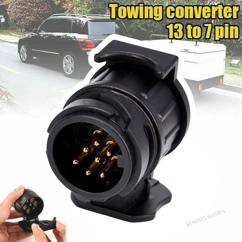 13 To 7 Pin Plug Adapter Durable Trailer Connector 12V Towbar Towing Plugs Socket Adapter Protect Connections A30 Connector