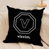 Brand Design V-Visvim Cushion Cover Soft Plush Fabric Double-Sided Printed Sofa Cushion Cover for All Seasons Home Decor Gift