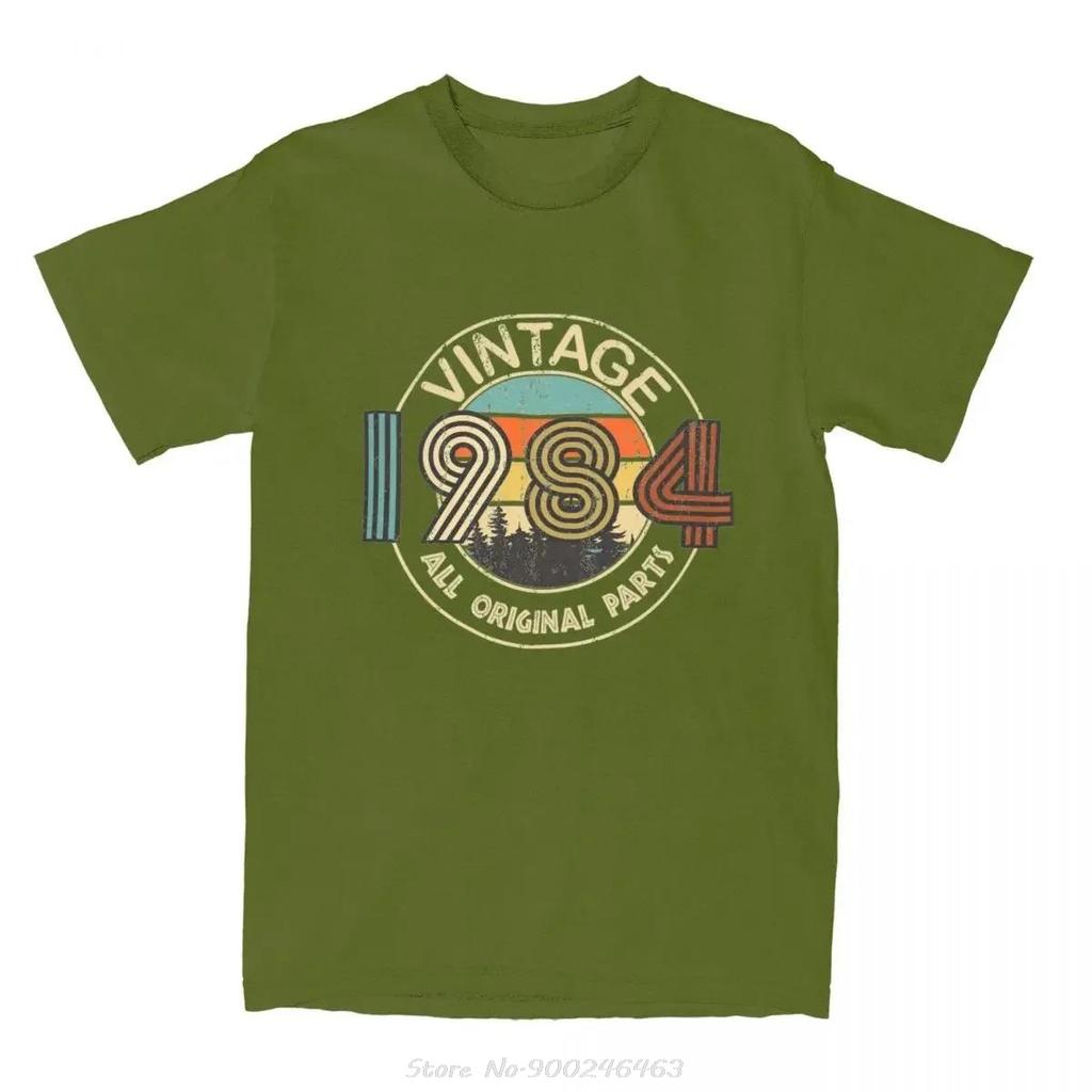 Vintage 1984 All Original Parts Tshirt Unisex Cotton Vintage T Shirt Summer Cotton Short Sleeve Tops Fashion Casual Tshirt Tees