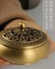 [BERESHITH] Oriental-style Incense Burner and Incense Holder Set with Lid, Antique Copper, Stylish Interior, Buddhist Altar Accessories (Medium)