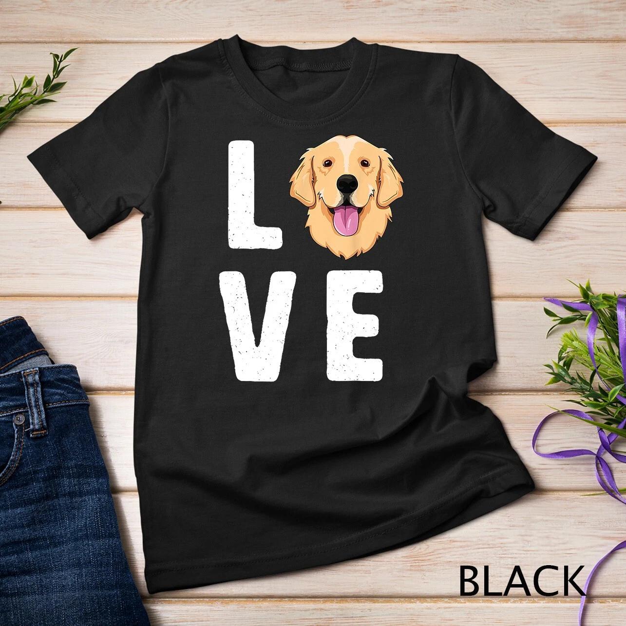 

LOVE Golden Retrievers SHIRT for Women KIds Dog Pet Gift T-Shirt Unisex T-shirt 2XL