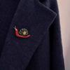 Enamel Snail Brooch Creative Rhinestone Animal Pin Men's and Women's Outerwear Accessories Fashion Badge Gift