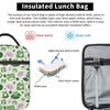 Cartoon Cute Frog Pattern On Lotus Leaves Insulated Lunch Bag for Women Kids Portable Food Boxes Thermal Lunch Box Tote