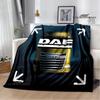 Coperte stampate retrò camion DAF 3D coperta da picnic coperte calde in flanella coperta morbida e confortevole biancheria da letto Regalo di compleanno