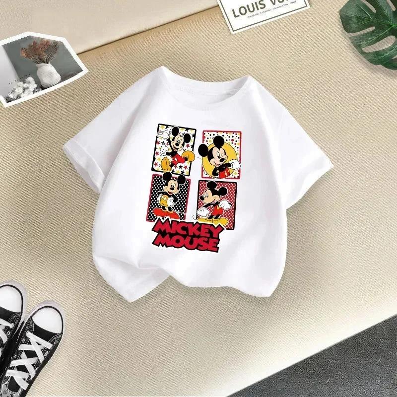 Disney Minnie kids Tshirt shortsleeve Tshirt with pure cotton cartoon print 100