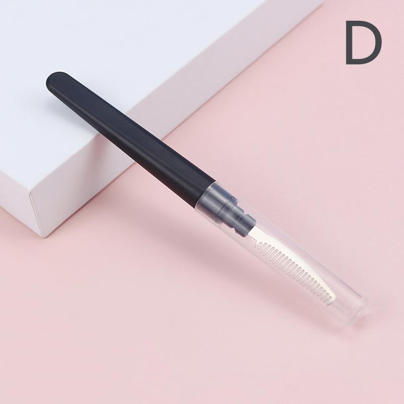 1Pcs Portable Short Spiral Eyebrow Brush With Transparent Dust Cover Eyelash Comb Lip Brush Eyebrow Extension Makeup Tool