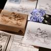 vintage Wood Stamp, WutheringHeights Series, Salt Style, Versatile DIY, Light Retro, European and American Style