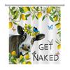 Farmhouse Highland Cow Shower Curtain With Hooks Funny Bull Cattle Bull Floral Decor Country Style Bothroom Curtain