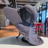 Cappello da sole unisex con protezione per il collo, in maglia cava, antivento, con cinturino fisso, anti-UV, pieghevole, traspirante, per giardinaggio, pesca, all'aperto