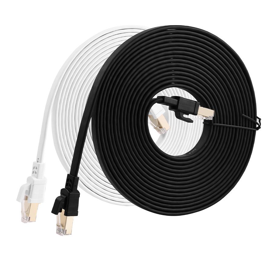 1m CAT8 Flat Network Cable - 40G 2000MHz Patch Cord, Tested