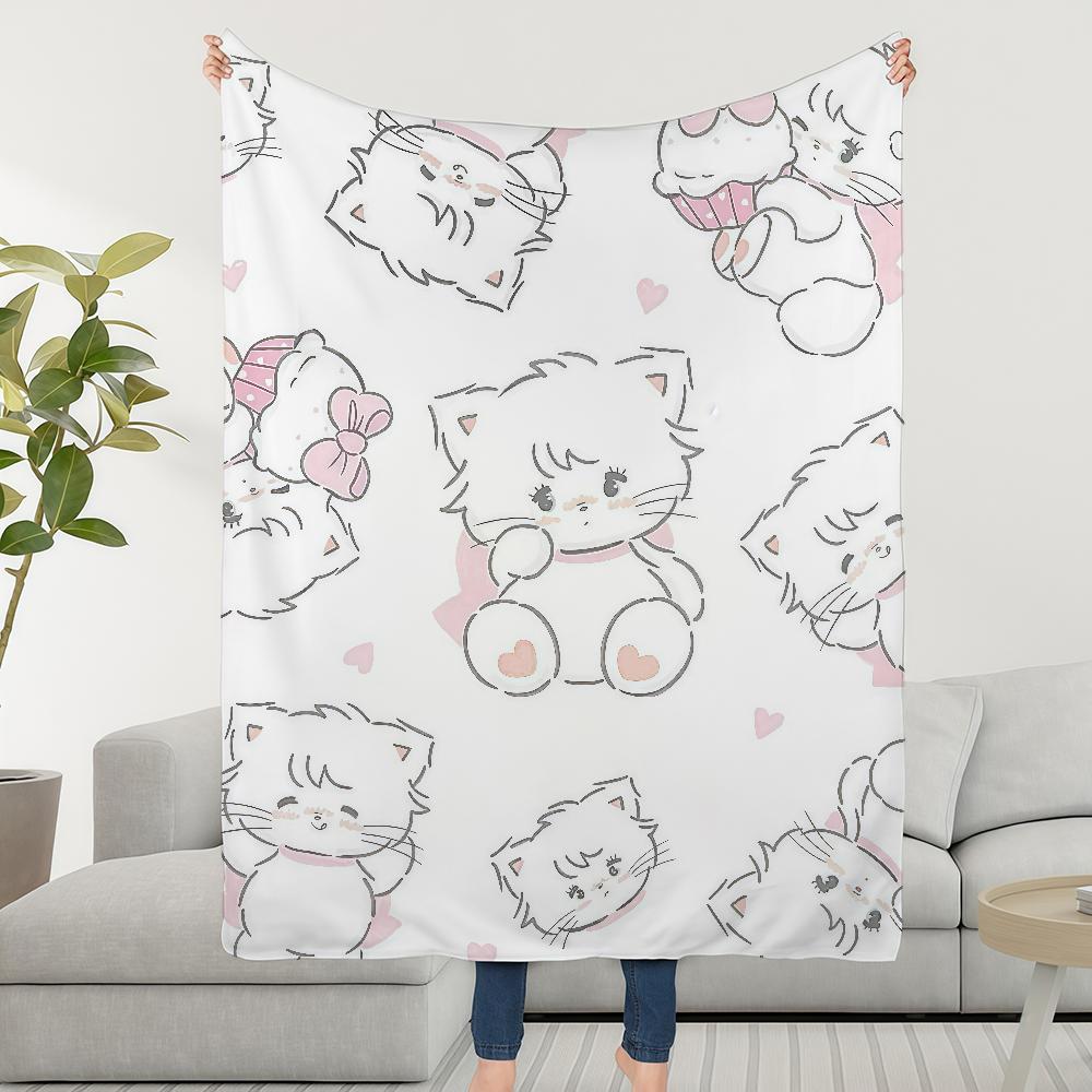 Blanket Throw Cat Super Cosy Plush Living Room Carton Sofa Couch Kawai Childish M-MikkoS-ES Birthday Gifts