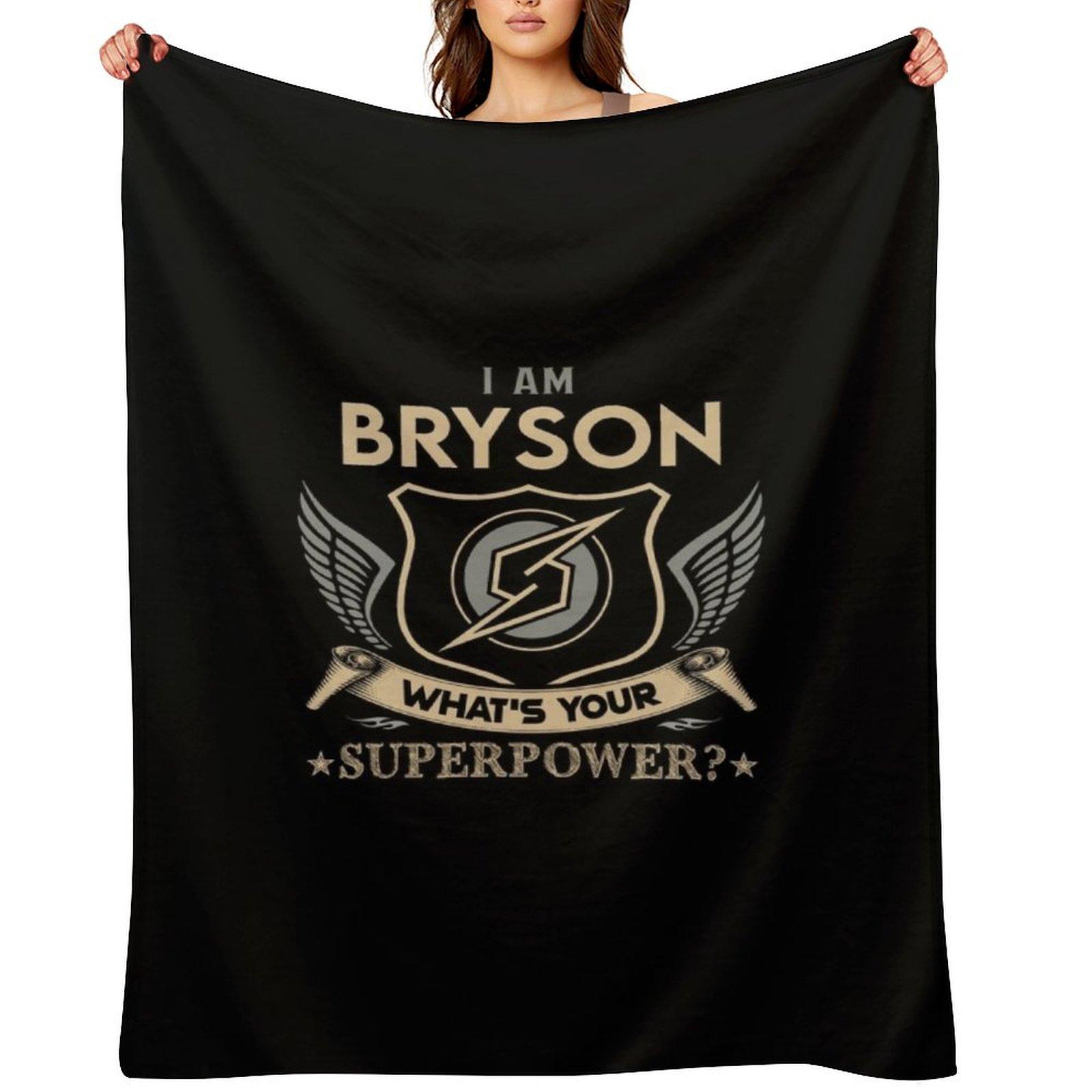 

Bryson Name - Bryson Superpower Throw Blanket Hairys Cute Plaid Summer Hair Blankets 30x40in