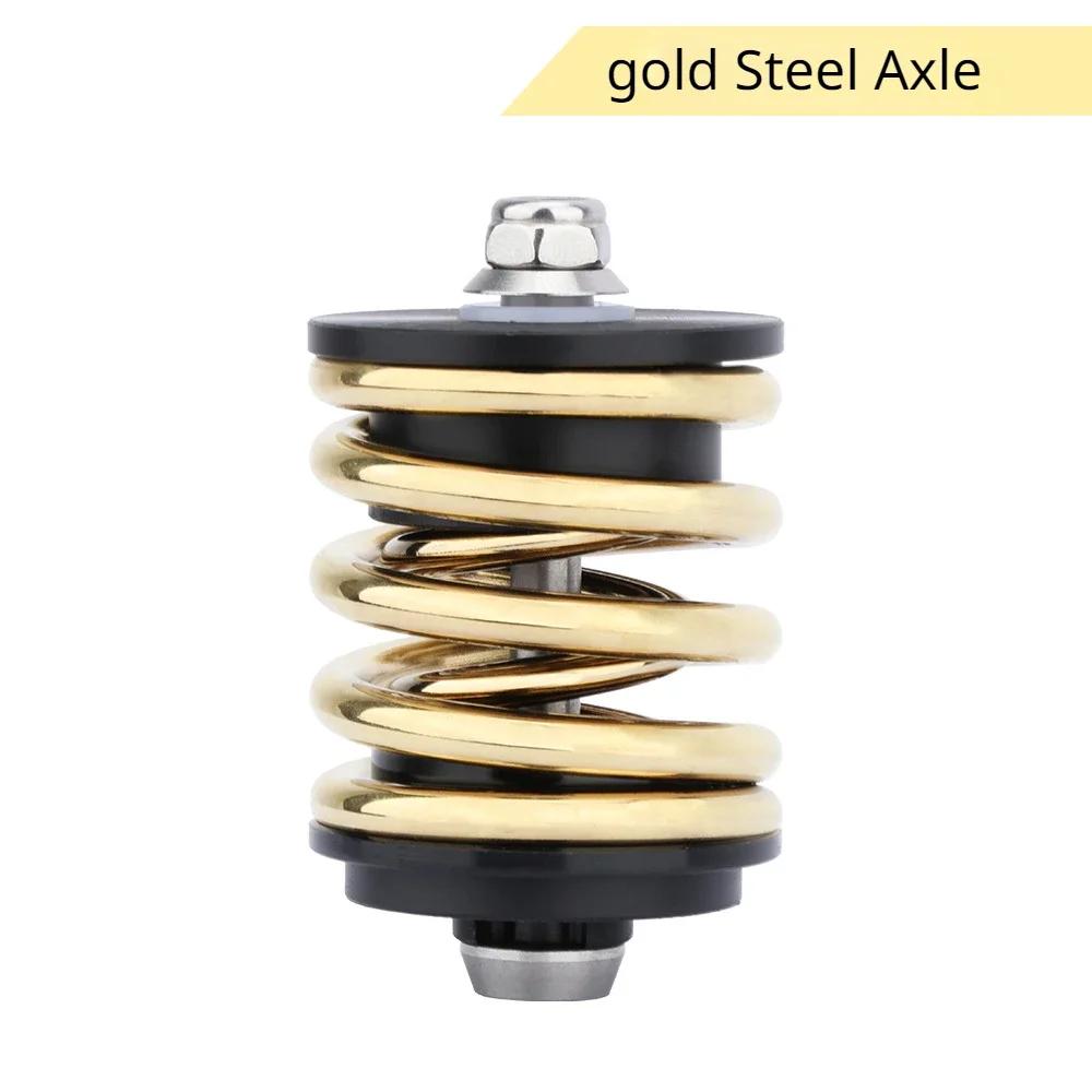 BMX Double Spring Rear Shock Absorber Spring Suspension Titanium/Steel Axle Suitable for Brompton Folding Bike gold Steel Axle