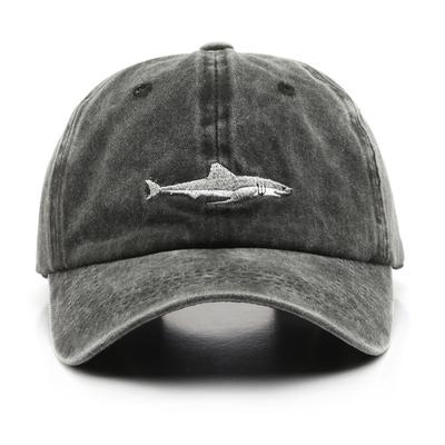 Sports and Leisure Washed Shark Baseball Cap Street Fashion Trend Sunshade Cap