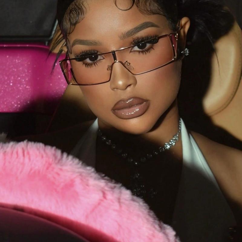 1PC Metal Frame Fashion Glasses Vintage Fashion Glasses Beach Camping Accessories For Women Shades Basics Business Casual Woman Vacation Outfits Women
