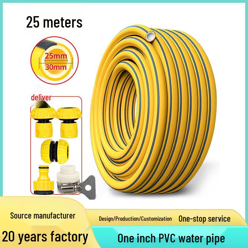 Gelber PVC 1-Zoll Hochdruckschlauch für Bewässerung und Autowäsche
