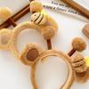 Lindo Diadema de Felpa con Orejas de Oso Abeja de Dibujos Animados para Mujeres Niñas Encantador Lavar la Cara Diademas de Animales Aros Cosplay Banda Regalos