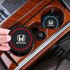 2pcs Silicone Car Coasters Water Cup Slots Non-Slip Mat Drink Pads For Honda Mugen Power Civic Accords CRV Hrv Jazz CBR VTEC VFR