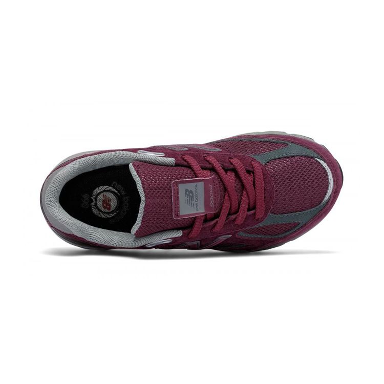 New Balance 990 Series V4 Low Top Kids Running Shoes Dark Red Kids Running Shoes KJ990BYP
