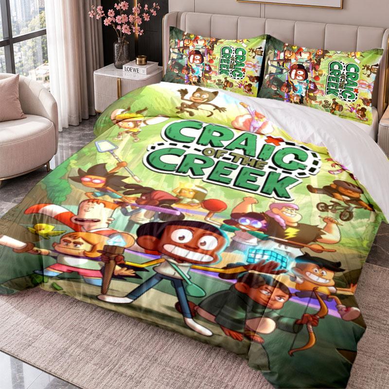 Craig of the Creek 3Pcs Bedding Set Duvet Cover With Two Pillowcases For Bedroom Home Decoration