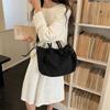 Einfarbige Kordelzug-Handtasche Damen-Schultertasche Große Kapazität Pendler-Crossbody-Tasche