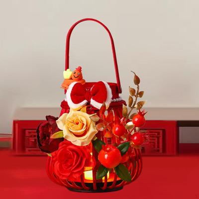 Chinese Year Rattan Lantern DIY Material Handheld Handmade Decor Creative Small