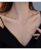 Banyan Tree Silver Letter Love Necklace: 3D Heart Clavicle Chain for Women