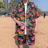 Men's Summer Floral Shirt and Shorts Two-Piece Set - Lightweight, Short-Sleeved, Cross-Border Design