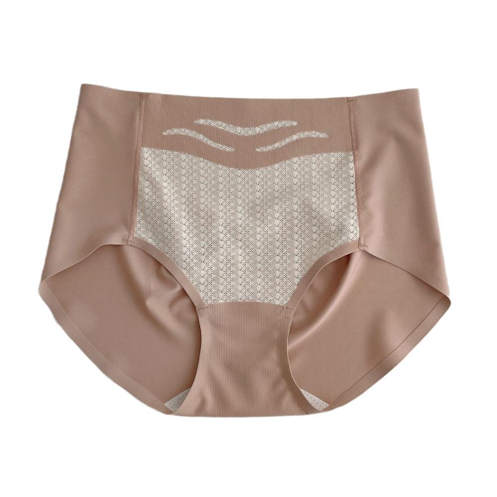 

Cotton Crotch Underwear for Women High Waist Butt Lifter Underpants Fashion Seamless Briefs Daily абрикосовый