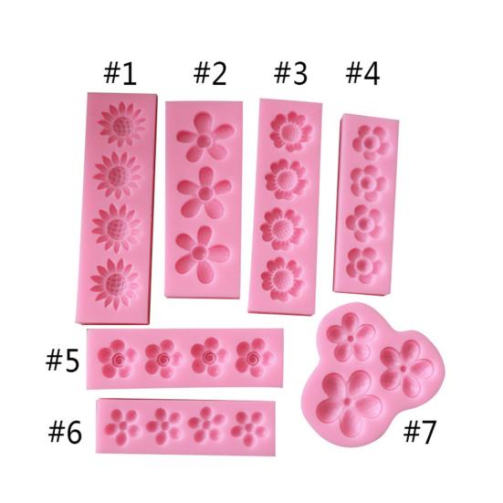 Cute Flower Mold Fondant Silicone Cake Decor Soap Chocolate Clay DIY Mould