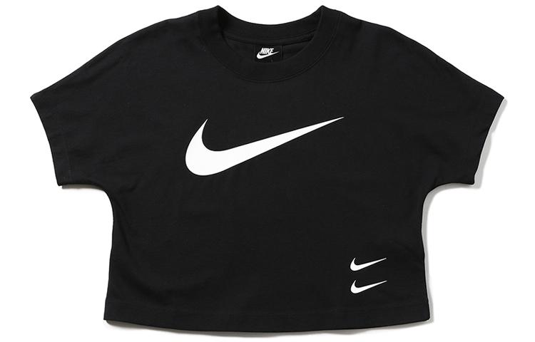 Nike Crop Tops Women s Crew Neck Moderate CJ3765-010 S