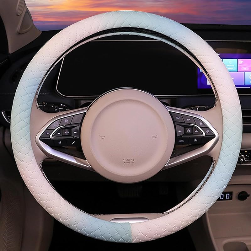 Wildflower Steering Wheel Cover, Flower Car Accessory For Diverse Cars, Steering Wheel Cover Non-Slip Breathable Fabric Absorbing Sweat Universal Car