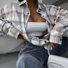 New Fashion Plaid Shirt Women Autumn Long Sleeve Top Female Detachable Sleeve Blouse Ladies Classic Casual Shirts Streetwear
