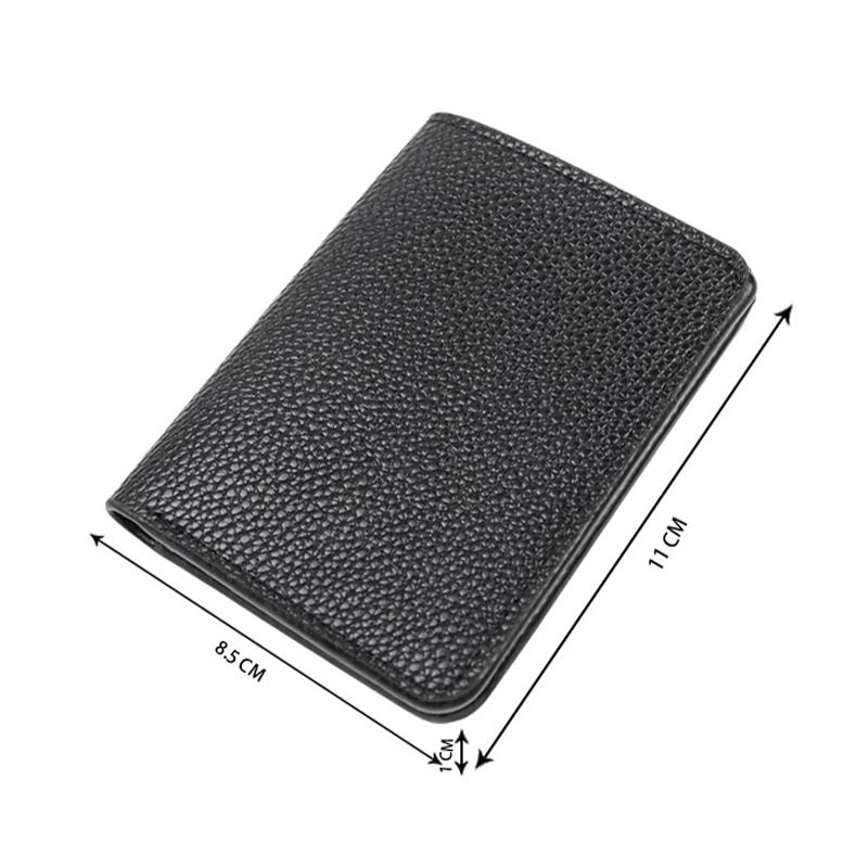 Ultra thin Lychee Print Leather Wallet for Men Multi-function Credit Card Bag Business Card Bank Card Holder Mini Purse