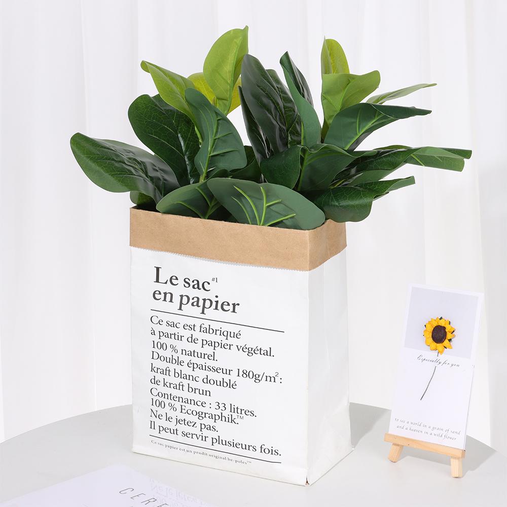 Courtyard Ornament Party Supplies Artificial Ficus Branch Fake Plants Faux Leaves Lifelike Greenery