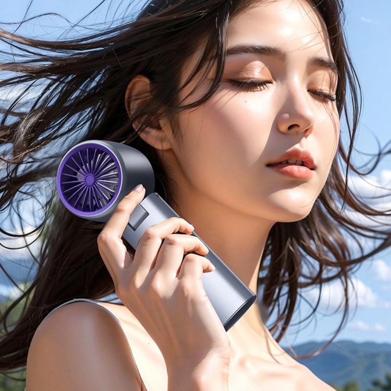 Portable Handheld Fan 100 Speed Mini Cooling Desk Fan Quiet Handheld Fan with Digital Display USB Rechargeable Table Fan