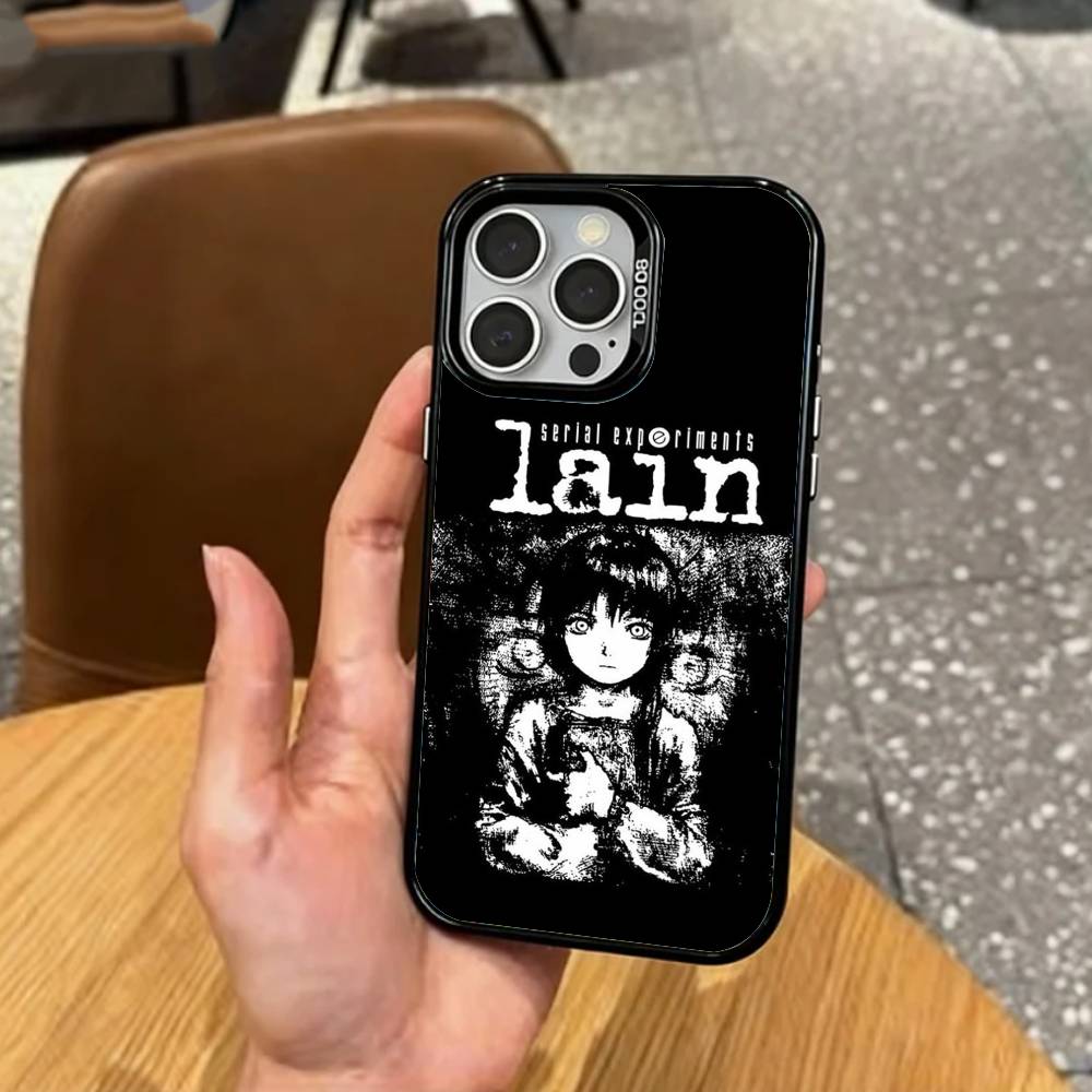 S-Serial E-Experiments Lain   Phone Case For iPhone17,16,15,14,13,12,11 Plus,Pro Max Colored Silver Plated Inside Cover