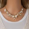 Bohemian Statement Chunky Necklace For Women Starfish Shell Pearl Pendant Necklaces Female Summer Beach Jewelry Accessories
