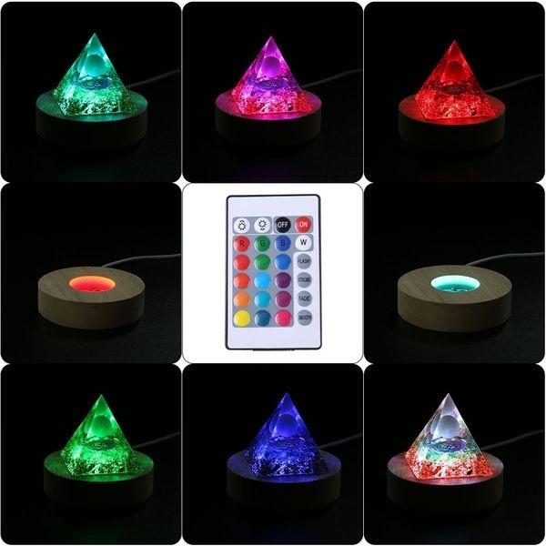 Multi Color Bright Led Light Base With Remote Control