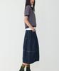 STUDIO TOMBOY Side Pleated Balloon Fit Denim Skirt_Indigo 9106262202