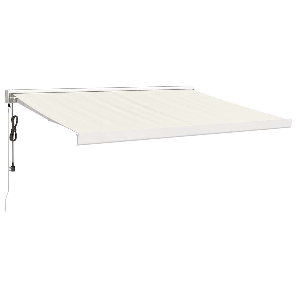 Retractable Cream Awning 3.5 X 2.5 M Fabric and Aluminum