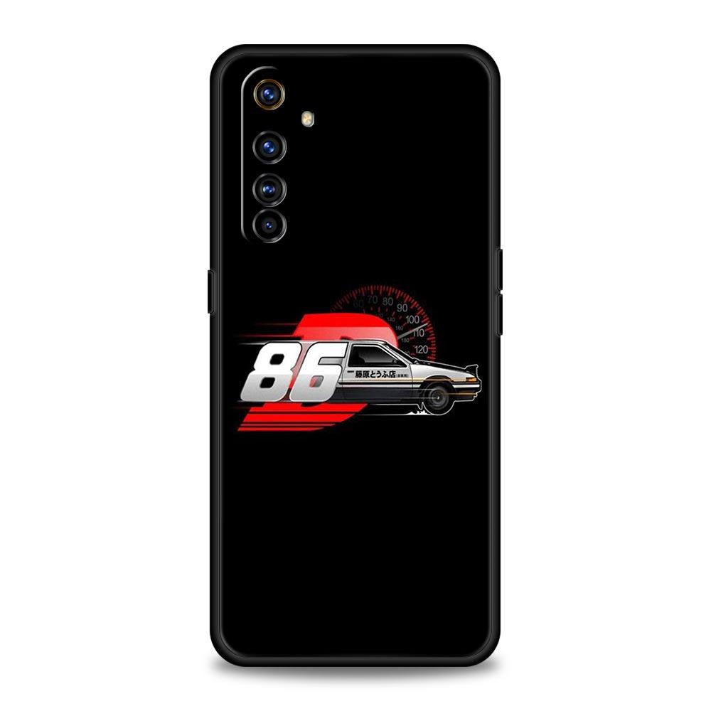 Initial D Car Case For Realme C67 C63 C55 C53 C35 C25 C21 GT 2 3 5 6 10 11 12 13 Pro Plus 5G Soft TPU Phone Cover Fundas Capas