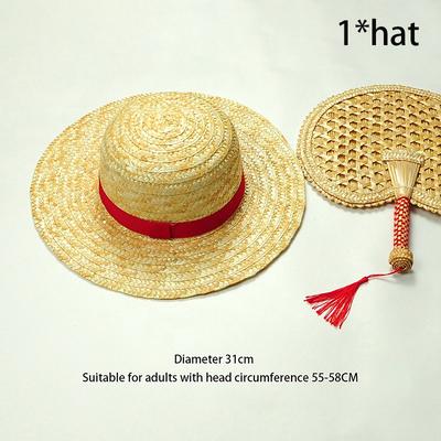 Luffy Anime Peripheral Straw Hat Group Two-Dimensional Anime Original Hat Sunshade Sunscreen Best Birthday Gift