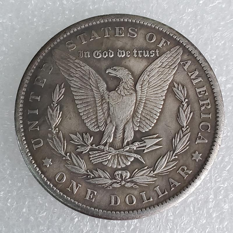 Antique 1921 Morgan Silver Dollar: Hobo Skull Beauty Commemorative Coin #130-1