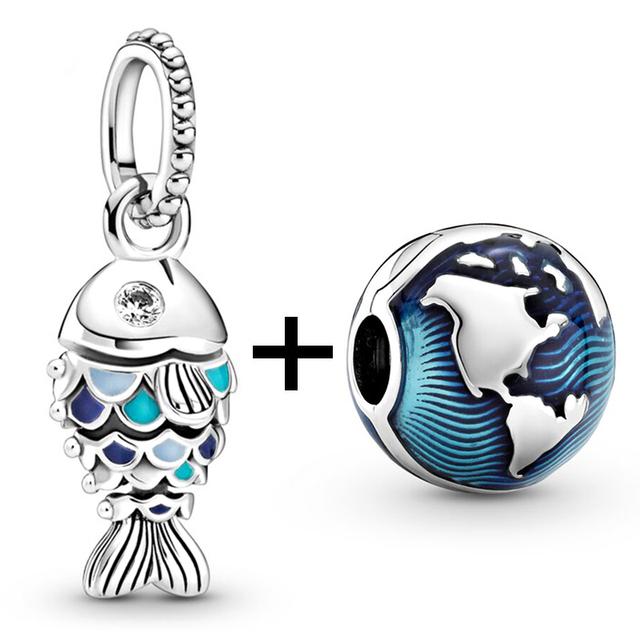 2 teile/los Schildkröte Octopus Vogel Charme Perlen Anhänger Passt Original Diy Armbänder Halsketten Für Frauen Männer Schmuck Geschenk Sonderangebot