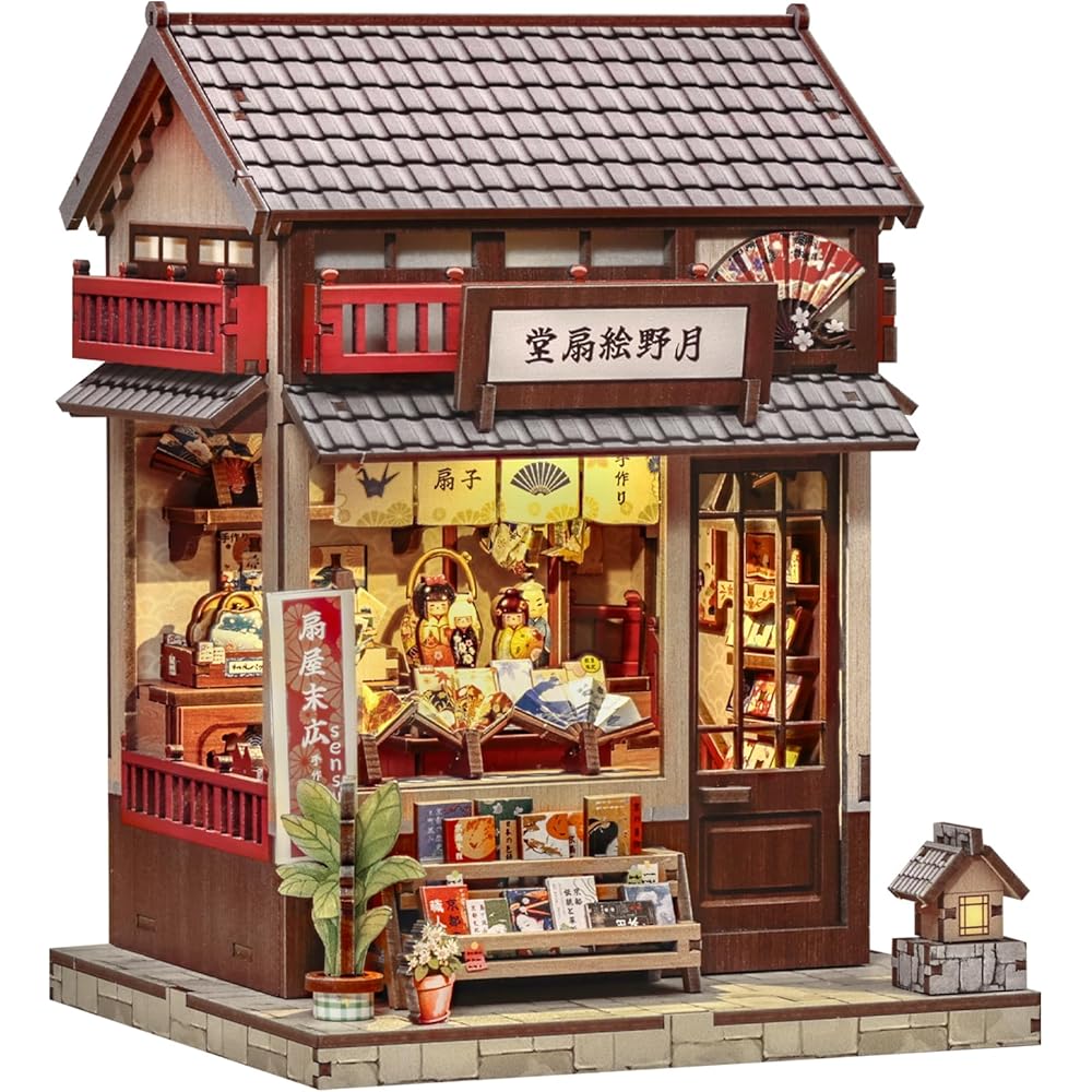 CuteBee DIY Book Nook Kit 3D Wooden Craft Miniature House with LED Decoration for Teens and Adults