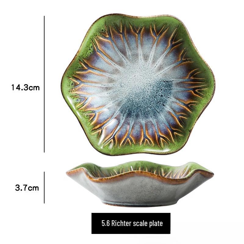 

Ru Han Ceramic Lotus Leaf Small Dishes