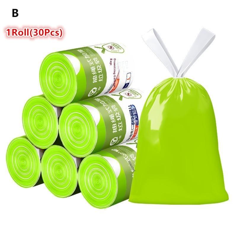 

Tear Free Drawstring Garbage Bag Kitchen Bathroom Storage Garbage Cleaning Bag Mugwort Garbage Bag Anti-Mosquito And Anti-Odor B
