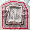 Fashion Print Square Scarf For Women Elegant Ladies Hijab Neckerchief Luxury Shawl For Travel Soft Stain Imitation Silk Scarves